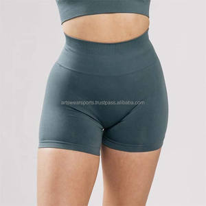 Pantalones cortos de yoga sin costuras de alta calidad OEM, pantalones cortos deportivos transpirables para mujer, ropa informal de poliéster Spandex, pantalones cortos para mujer - Product Image 5