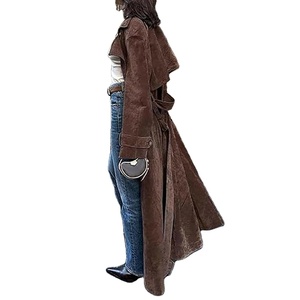 Nouvelle dame mode Trench Coat Style britannique à manches longues mi-longueur femmes printemps automne ceinturé manteau 2025 - Product Image 2