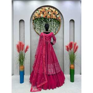 Women's Sequin-Embroidered Party Wear Set <b>Lehenga</b> <b>Top</b> and Dupatta with Elegant Sequin Embroidery - Product Image 6