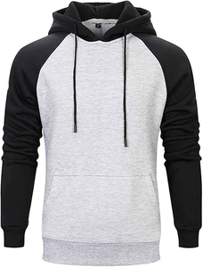 <b>Top</b> Selling Hoodies for Men Pullover <b>Raglan</b> Long Sleeves Color Block Fleece Drawstring Casual Designer Hoody <b>Tops</b> with Pockets - Product Image 5
