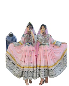 2025 Vintage afghan Kuchi robe à la main traditionnel brodé Pashtun Culture tenue décontractée pour les femmes respirant Festival porter - Product Image 1
