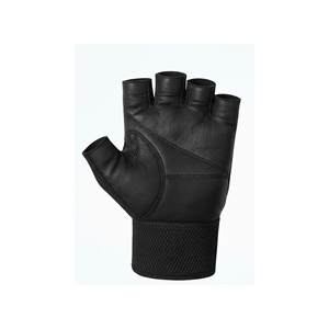 Guantes de Calistenia de Medio Dedo de Cuero para Levantamiento de Pesas con Soporte para Muñeca, Guantes de Gimnasio para Entrenamiento, Logotipo Personalizado OEM ODM Premium - Product Image 2