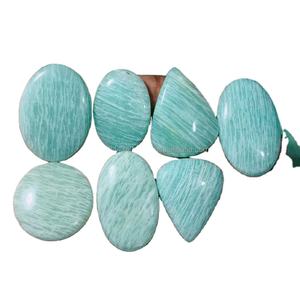 Listo para vender, amazonita Natural cabujón de alta calidad, piedras preciosas sueltas de cristal de Rubí, pedido mínimo, 100 Uds., joyería de luz óptica - Product Image 4