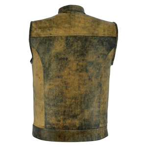 Best Sale Custom Made Design Top Selling Wholesale Leather <b>Vests</b> Breathable Customized Good Quality Leather <b>Vest</b> - Product Image 3