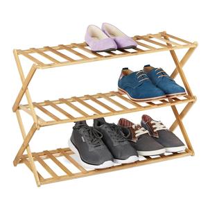 Foldable <b>Pine</b> Wood Shoe Rack Multi-Functional Free Standing Shoe <b>Shelf</b> Organizer for Home Storage - Product Image 1