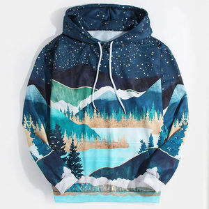 Sudaderas con Capucha Sublimadas de Manga Larga, Material de Primera Calidad, Impresión por Sublimación, Ropa Deportiva Básica, Mezcla de Algodón, para Hombre - Product Image 1