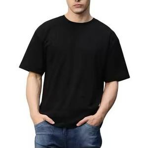 T-shirt décontracté d'été pour homme, personnalisé avec logo brodé, en coton peigné 150g, à manches courtes, col ample, imprimé, respirant - Product Image 5