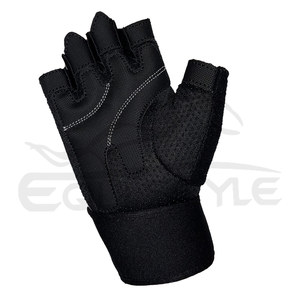 Gants de sport demi-doigts en polyester et néoprène avec support de poignet, vente en gros, OEM, unisexe, pour fitness - Product Image 2