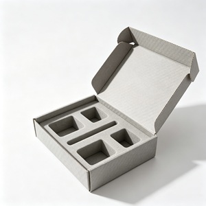 Grey Board Rigid 3C With Sponge Liner Rectangle Shape Recyclable Custom Order Accepted Molded <b>Pulp</b> / Molded Insert - Product Image 2