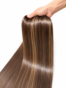 Offre Spéciale AZURA HAIR HD Mèches Brunes Lisses Frontal en Cheveux Humains Grande Densité Double Drawn 250% Pré-Plucké Ligne de Cheveux Naturelle - Product Image 4