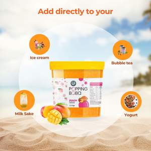 Té de Burbujas con Perlas de Tapioca Sabor Mango, Jarabe Halal Certificado, VINUT TRUST, Bajo MOQ, Caja a Granel Lista para Consumir - Product Image 6