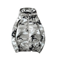 Veste coupe-vent camouflage pour homme, veste à capuche, manteau coupe-vent, sweat à capuche camouflage, impression personnalisée, veste anorak