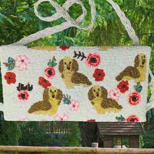 Sac fourre-tout promotionnel artisanal de luxe indien fait main, forme baguette, perles de verre multicolores, décontracté et durable - Product Image 5