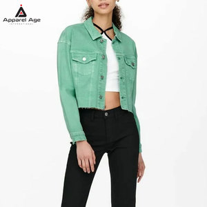 Factory Made New Arrival Long Sleeve <b>Women</b> <b>cropped</b> <b>jeans</b> <b>jacket</b> Custom Design Cheap Price Wholesale Men Winter <b>Jacket</b> - Product Image 6