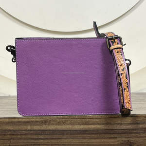 Bolso bandolera pequeño de cuero genuino con diseño artesanal, venta al por mayor directa de fábrica, para mujer, de piel de vaca natural, mini bolso cuadrado de mano. - Product Image 5