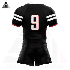 Vêtements de sport de haute qualité à prix abordable, logo imprimé en gel de silicone, uniformes de rugby personnalisés, impression par sublimation pour équipes de rugby. - Product Image 5