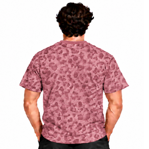 Dusty Rose <b>Leopard</b> <b>Print</b> T <b>Shirt</b> Short Sleeve Casual Fashion Crew Neck Pattern Tee Soft Lightweight Streetwear Everyday Wear Top - Product Image 2