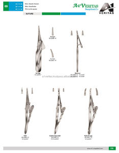 Porte-aiguilles micro-aiguilles en acier inoxydable VERITAS de qualité supérieure A-1, 14 cm, instruments chirurgicaux |   Kit d'instruments médicaux - Product Image 6