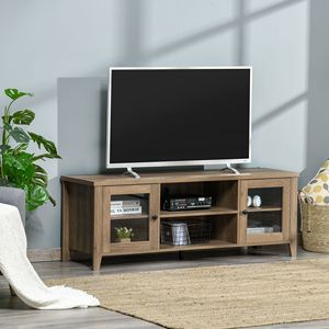 Mobile TV Moderno Personalizzato in Legno con Armadietti per Soggiorno/Camera da Letto - Grigio Lavato, per Schermi Piatti fino a 60 Pollici - Product Image 2