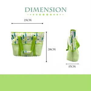 <b>Large</b> New Insulated Waterproof Polyester Tote Bag Reusable Grocery Hand Carry Shopping and Beach Cooler Food <b>Safe</b> - Product Image 4