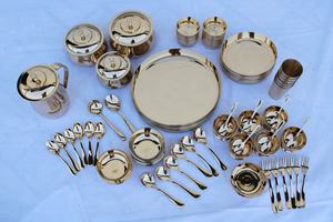 Juego de Vajilla Clásico de 84 Piezas de Bronce (Kansa), Ecológico, Ligero y Duradero - Product Image 5