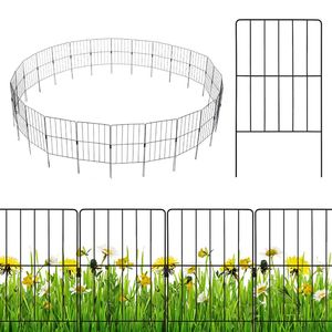 Set di Recinzione Decorativa da Giardino Antiruggine di 1,8 Metri con 25 Pannelli, Recinzione Ecologica per Cani e Aiuole - Product Image 4