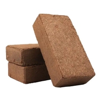 Bloc de fibre de coco naturelle 650 grammes, haute teneur en EC, biodégradable, léger, diamètre 30 mm, pour usage en jardinage, Tamil Nadu