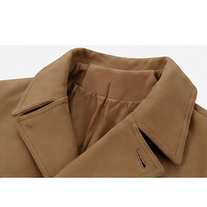 <b>Men's</b> Classic Wool Winter Coat Warm Windproof Breathable Double Breasted <b>Long</b> Overcoat Street Style Custom OEM Wholesale - Product Image 6