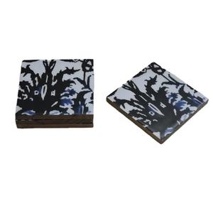 Wholesale Price Flatware Enameled Print Wooden Board Tea Cup Mats Pads New Stuff Tableware Dinnerware Tabletop Drink Coaster - Product Image 1