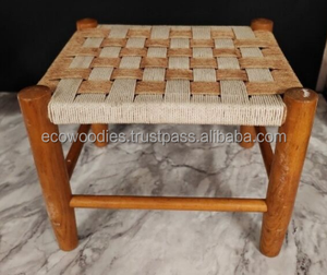 Eco-Friendly Apartment Ottoman Peeda <b>Stools</b> Natural Wooden Frame Space-Saving Multi-Purpose Modern Sitting <b>Stool</b> Bone Inlay - Product Image 3