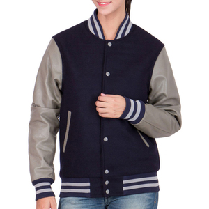 Red <b>White</b> Varsity <b>Jacket</b> <b>Men</b> Preppy Style Turn-down Collar Button Closure Regular Fit Autumn Solid Color Blocking - Product Image 2