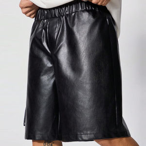 กางเกงขาสั้นหนังแฟชั่นผู้ชายกางเกงขาสั้นหนังลำลองกางเกงขาสั้นผู้หญิงสไตล์ฤดูร้อนกางเกงขาสั้นหนังดีไซน์สบาย - Product Image 3