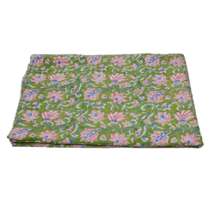 Handmade Indian 100% Cotton Fabric Floral Printed Soft and Comfy for Running Sewing Home Decor fabric. - Product Image 1