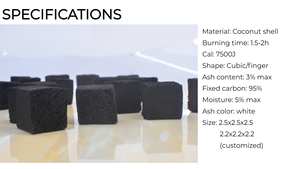 ถ่านกะลามะพร้าวคุณภาพสูงจากเวียดนามสำหรับใช้กับบารากุ – จุดติดเร็ว คาร์บอนสูง คุณภาพดี ขี้เถ้าต่ำ - Product Image 6