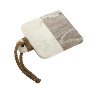 Planche à découper en marbre Marbre vert et pierre blanche Design de luxe pour planche à découper de cuisine Cheese Steak - Product Image 4