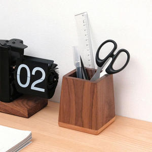 Accesorios de escritorio, soporte de madera para lápices, organizador de escritorio, decoración, soporte de madera para guardar bolígrafos - Product Image 3
