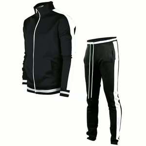 Conjunto Deportivo Personalizado con Logotipo Propio para Hombre, Talla Grande, Color Azul Marino y Blanco, con Cremallera Larga, para Correr, Conjunto Deportivo Personalizado - Product Image 5