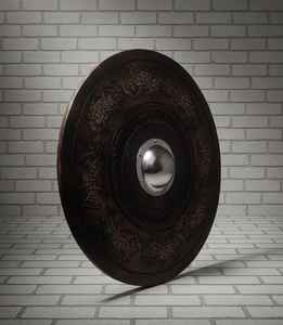 Escudo Medieval de Madera, Listo para la Batalla, Escudo Redondo de Metal Medieval, Época Vikinga, Edad Media, Escudo Redondo Vikingo Marrón Deportivo - Product Image 2