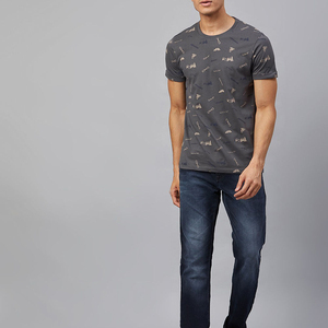 T-shirt personnalisé pour homme OEM ODM, logo sur le devant, tricoté de qualité supérieure, 100% coton, col rond, respirant, séchage rapide, écologique, coupe classique, décontracté - Product Image 2