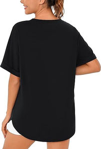 T-shirts pour femmes, couleur personnalisée, manches courtes, col rond, coupe classique, respirants, écologiques, 100% coton, mode estivale tendance - Product Image 4