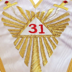 Collar de la 32ª Graduación de la Rosa Cruz, Nuevo, de Alta Calidad, Bordado a Mano, Insignia Masónica, Color Personalizado, Rectangular, a la Moda - Product Image 2