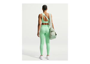 <b>Women's</b> Mint Green Others Sports Bra Seamless Medium Support Yoga Activewear Top Hollow Design Solid Anti-Bacterial Nylon Front - Product Image 3