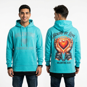 Sweat-shirt à capuche en molleton français personnalisé pour homme, léger, respirant, en coton, pull-over fin pour le printemps et l'automne, vente en gros, fabricant, en vrac - Product Image 2