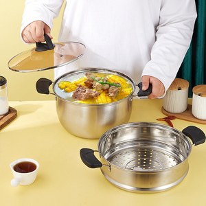 Casserole vapeur multifonction de qualité supérieure avec construction en acier inoxydable robuste, couvercle hermétique, poignées résistantes à la chaleur - Product Image 6