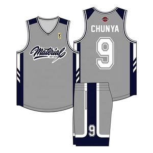Conjunto de camisetas de baloncesto de diseño personalizado para hombre, transpirable, 100% poliéster, nombre de equipo personalizado, uniformes con logotipo de sublimación impreso - Product Image 2