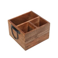 Hotselling handgemaakte Amerikaanse stijl duurzame houten bestekhouder voor bruiloften, dineren, keukengebruik, meerdere opbergmogelijkheden