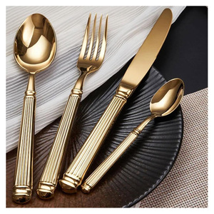 Juego de Cubiertos Completo de Acero Inoxidable Premium con Diseño Moderno, Accesorios de Cocina Ecológicos para el Hogar, Restaurantes y Fiestas - Product Image 4