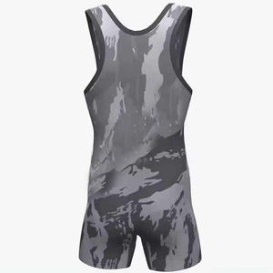 Combinaison Courte Athlétique Sans Manches Respirante Personnalisée Hommes Femmes Adultes Uniforme d'Entraînement de Lutte Drapeau Américain Maillots de Corps - Product Image 6