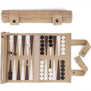 Classic Leather Roll up <b>Backgammon</b> <b>Set</b> for Travel and Everyday Play Customized Logo Unisex UKAAB LEATHER INDUSTRY - Product Image 1