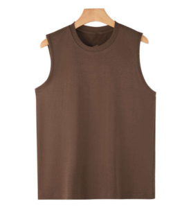 Slim Smart <b>Men's</b> O-Neck Sleeveless Tank Top Solid Color Knitted Casual <b>Vest</b> Black <b>White</b> Gray 2026 - Product Image 4